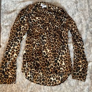 Express portofino leopard print shirt